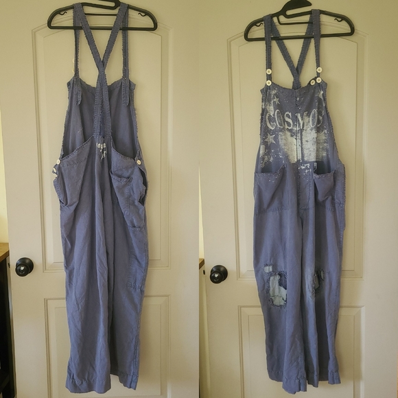 Magnolia Pearl Cosmos overalls blue os rare overall pant pants jumpsuit romper - Picture 6 of 16